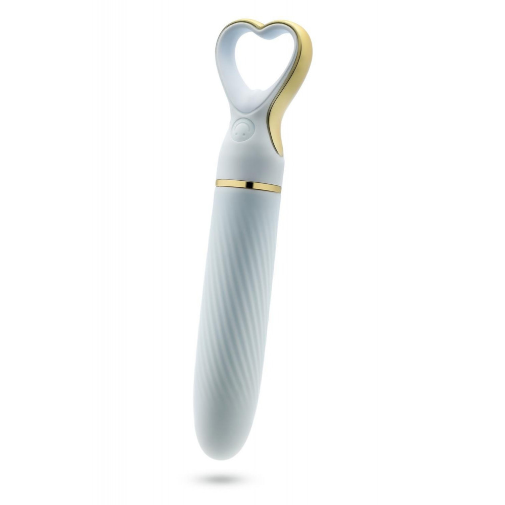Секс игрушки - Вибратор мини классический Blush Delice Heartthrob с рельефом, голубой 2