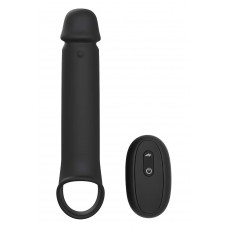 Вибронасадка на член удлиняющая DreamToys Ramrod с дистанционным управлением, черная