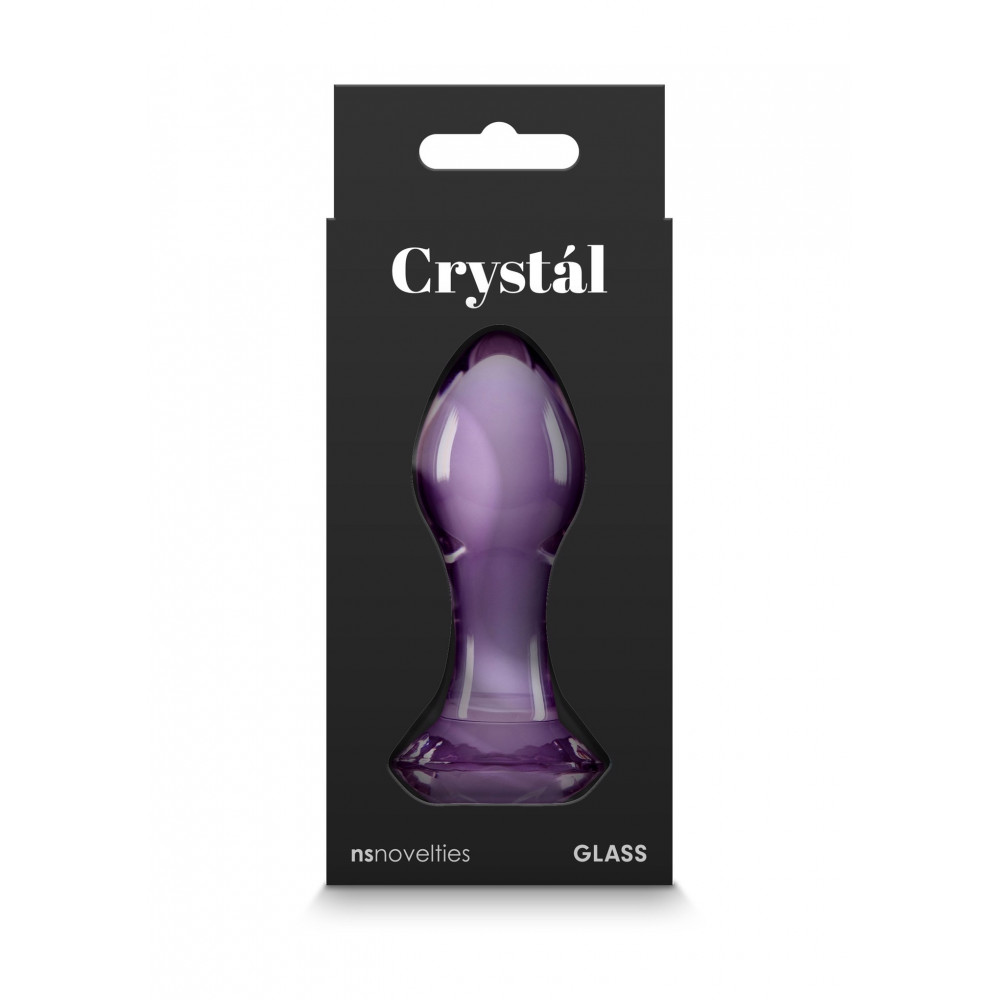 Секс игрушки - Анальная стеклянная пробка NS Novelties Crystal, фиолетовая 3