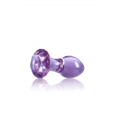 Анальная стеклянная пробка NS Novelties Crystal, фиолетовая