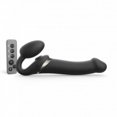 Безремневой страпон, L, с вибрацией и вакуумной стимуляцией Strap-On-Me с дистанционным пультом