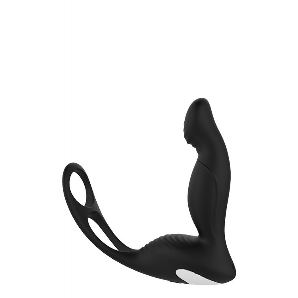 Секс игрушки - Массажер простаты с вибрацией Dream Toys Cheeky Love P-Pleaser с кольцом для пениса и яичек, черный 1