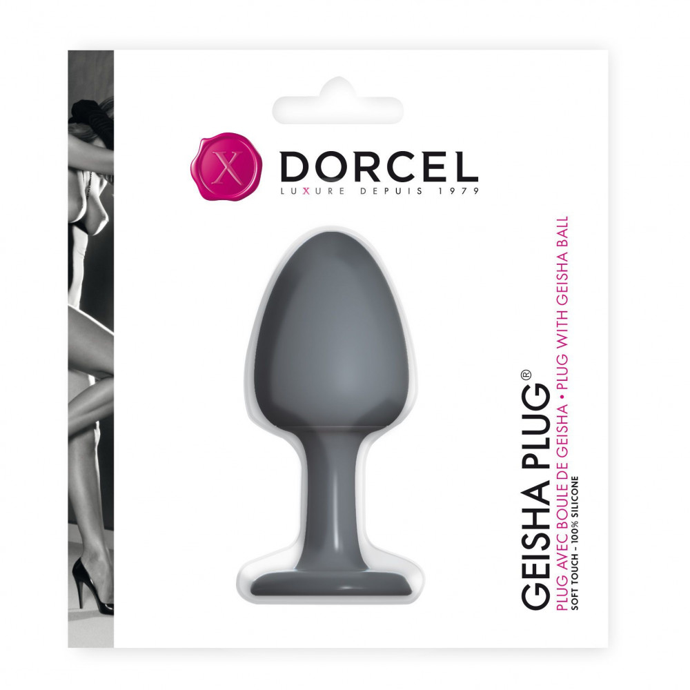 Анальная пробка - Анальная пробка Dorcel Geisha Plug с шариком внутри, создает вибрации, макс. диаметр 3,2см 2