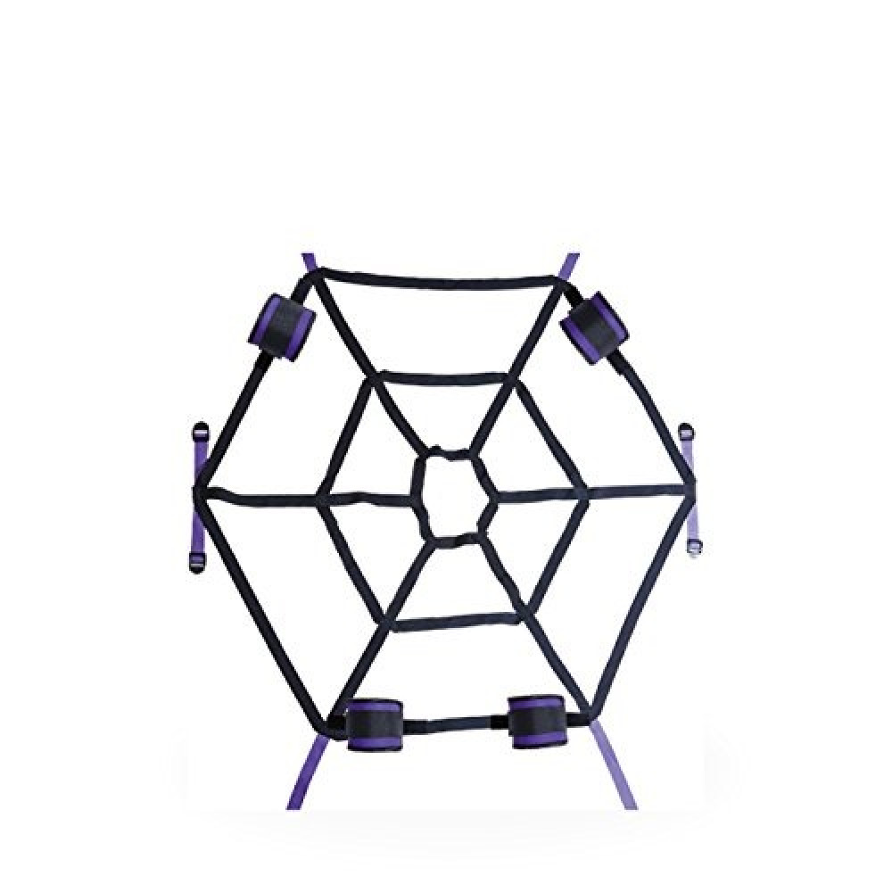 БДСМ игрушки - Набор фиксаторов Roоmfun Spider Web Bed в виде паутины на кровать 2