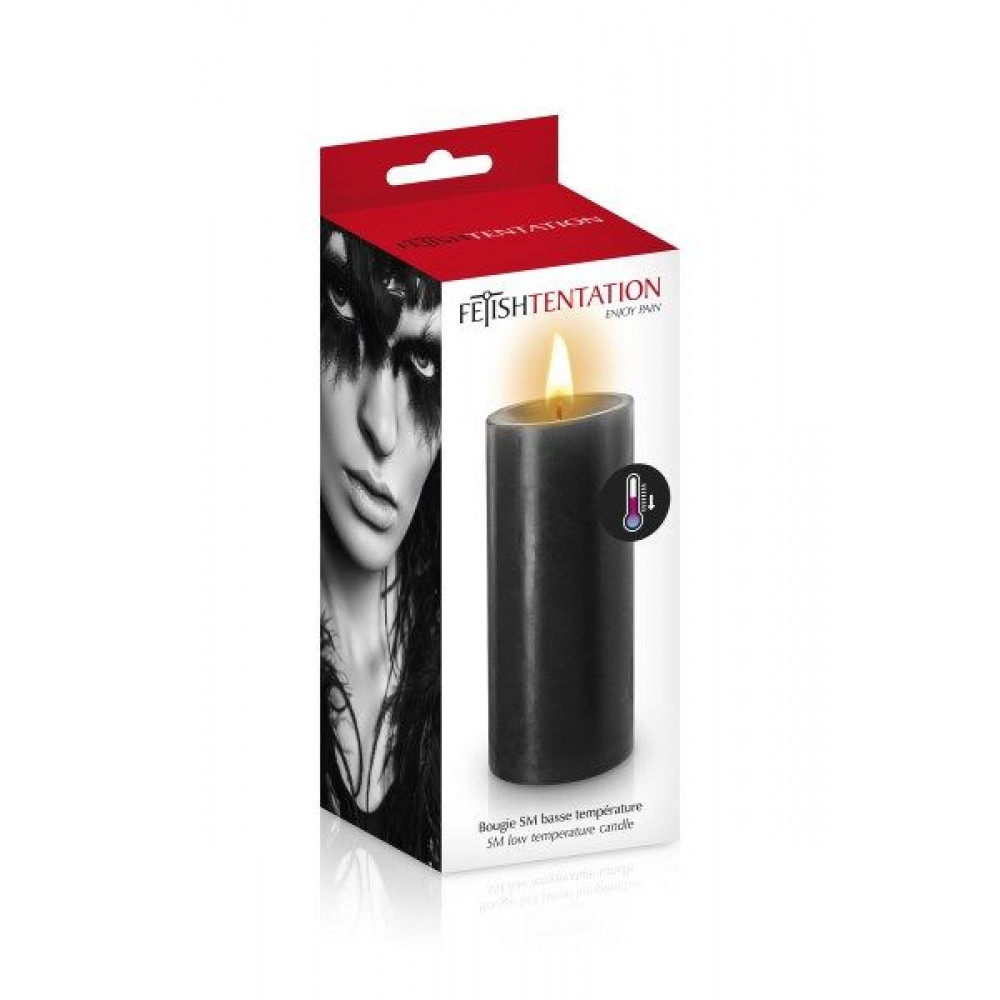   Аксессуары - БДСМ-cвеча низкотемпературная Fetish Tentation SM Low Temperature Candle Black 2