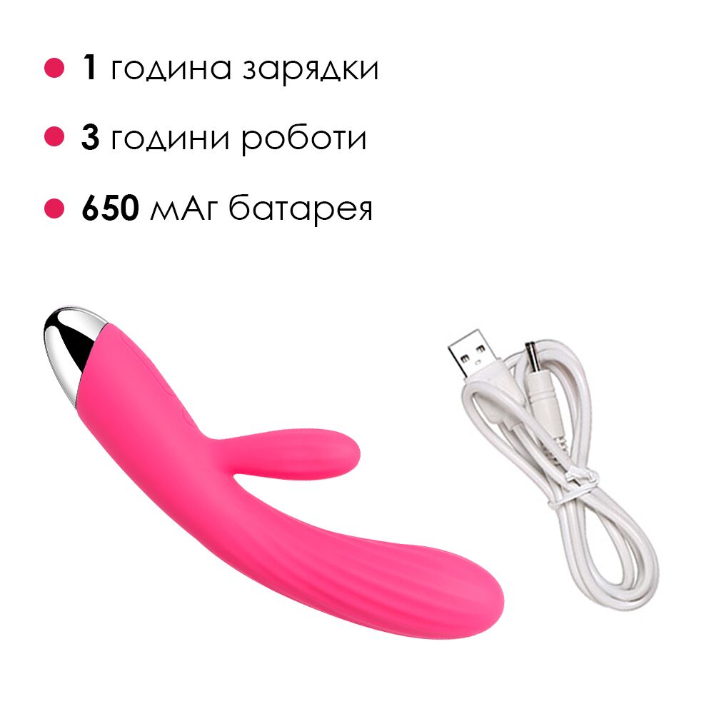 Вибратор-кролик - Интеллектуальный вибратор-кролик с подогревом Svakom Angel Plum Red 4