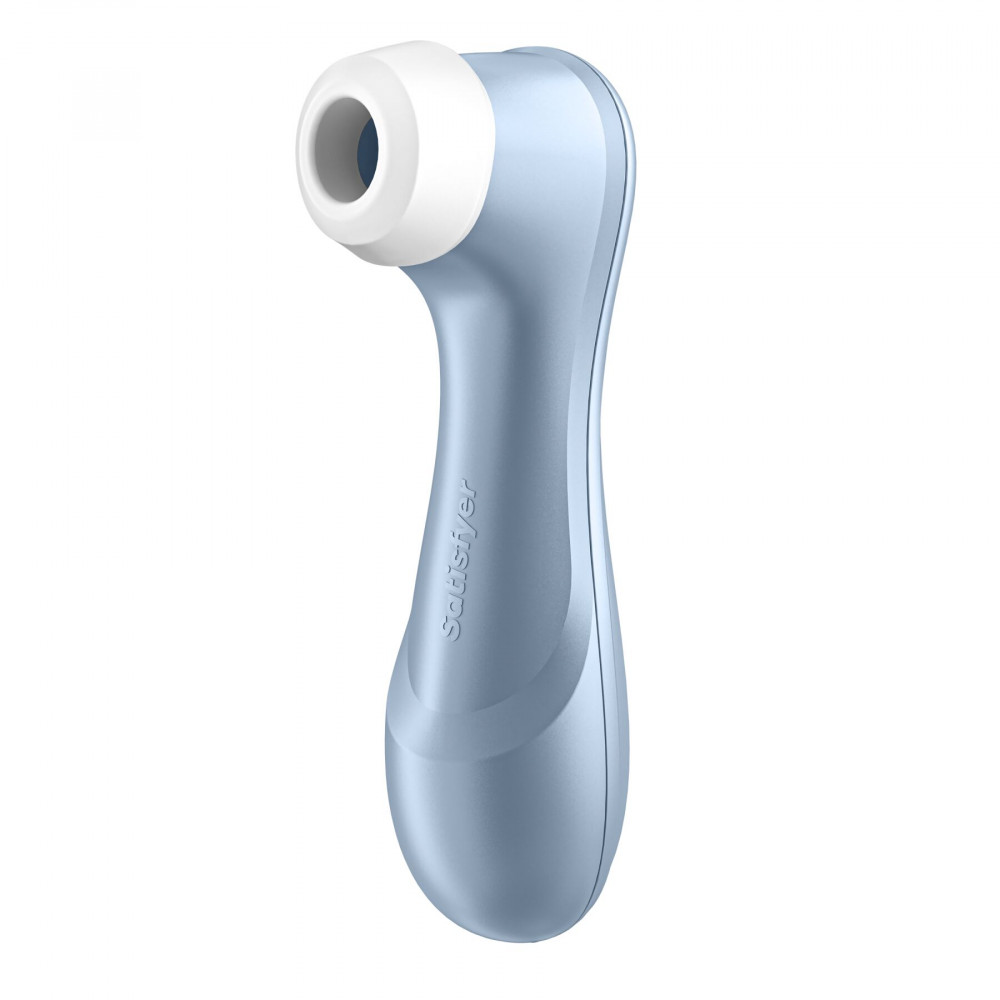 Вибраторы вакуумные - Вакуумный клиторальный стимулятор Satisfyer Pro 2 Blue 5