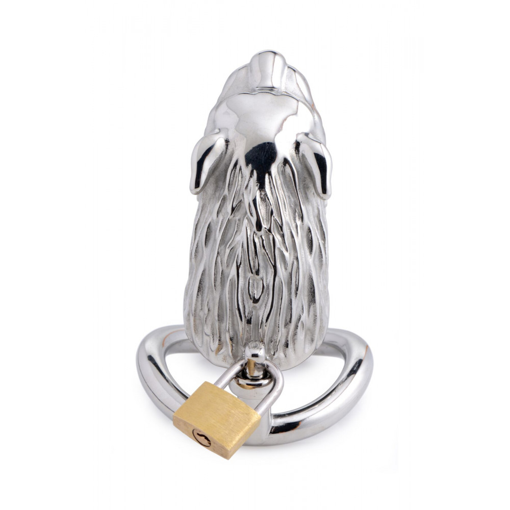 Наручники, веревки, бондажы, поножи - Клетка для члена Master Series Tiger King Cock Cage With Lock 4