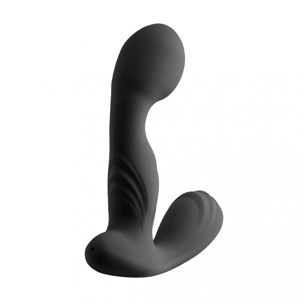 Массажёры простаты с вибрацией - Вибромассажер простаты S Pleasures Premium FUZZY, черный, с рельефом, 10 режимов вибрации, нагрев 1