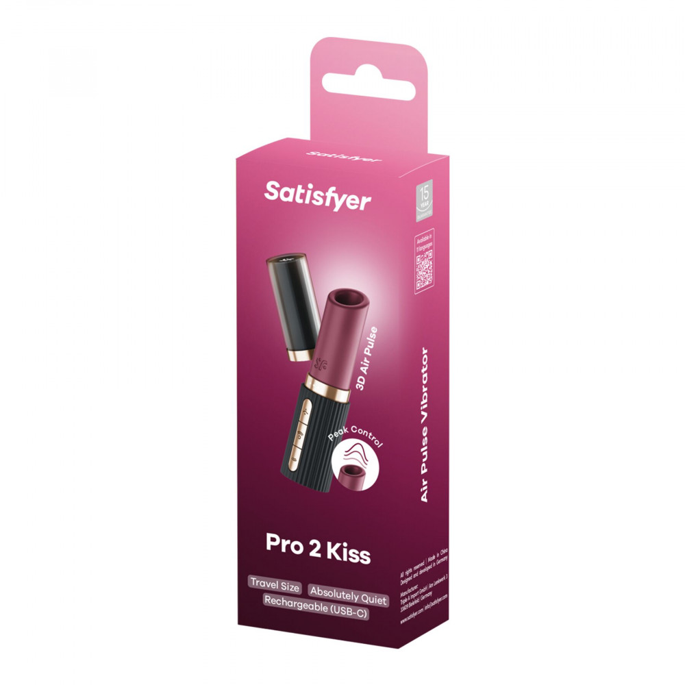 Вибраторы вакуумные - Вакуумный стимулятор Satisfyer Pro 2 Kiss 5