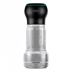 Мастурбатор Kiiroo Feel Pocket Crystal с всасывающей интерактивной насадкой PowerBlow Combo Set