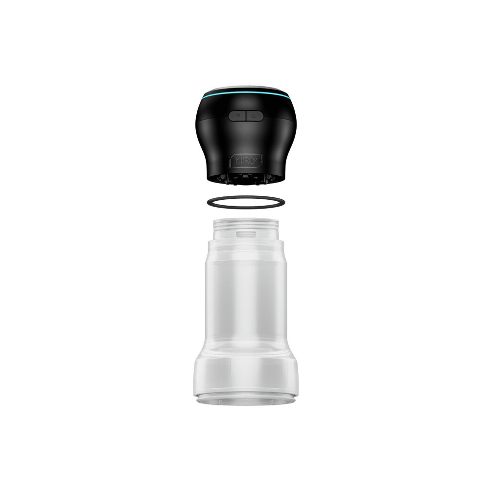 Мастурбаторы с вибрацией - Мастурбатор Kiiroo Feel Pocket Crystal с всасывающей интерактивной насадкой PowerBlow Combo Set 2