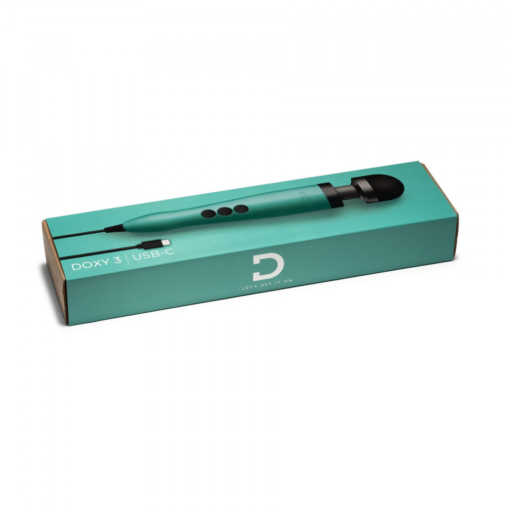 Вибромассажеры - Вибромассажер DOXY3 USB-C Massager TURQUOISE 4