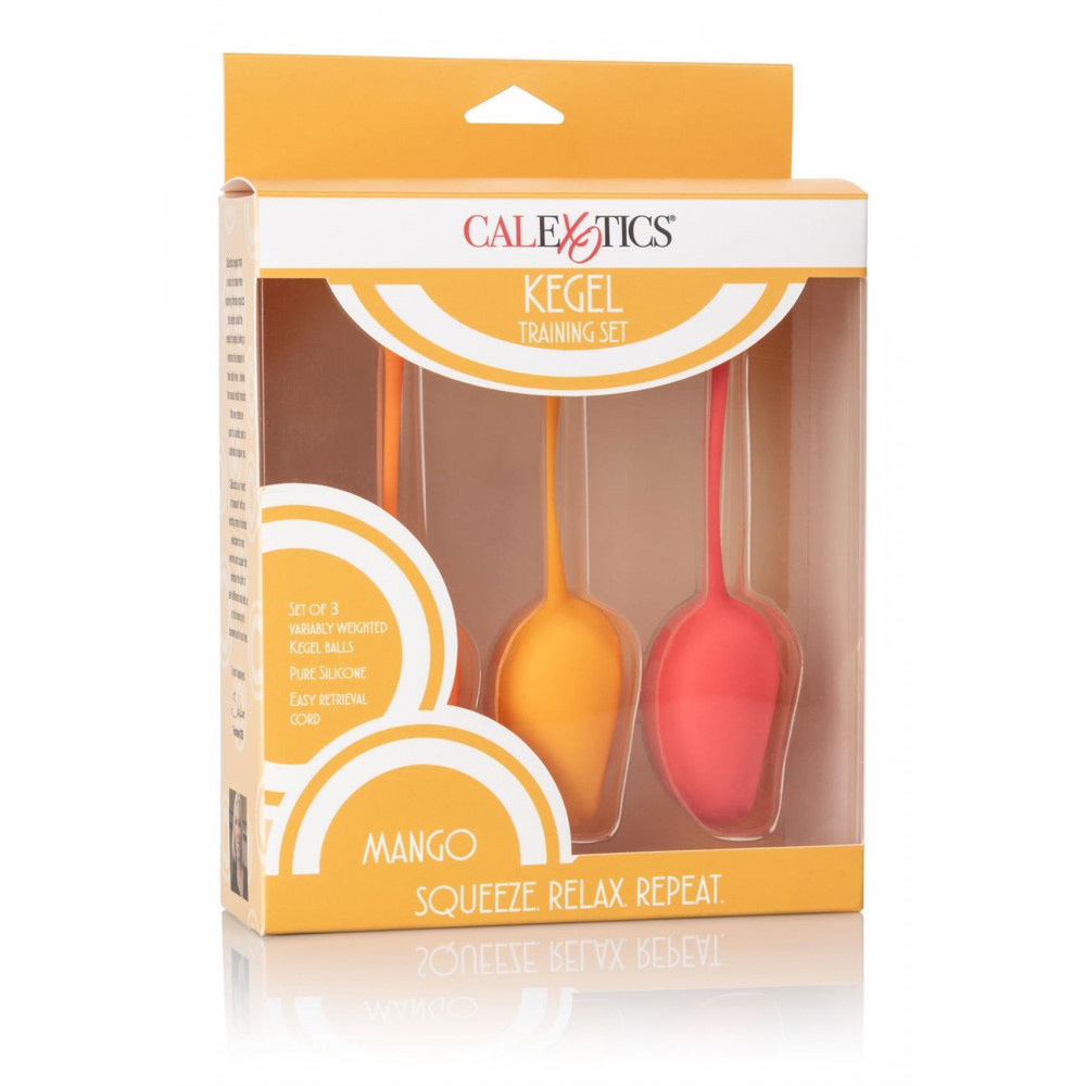 Секс игрушки - Вагинальные шарики California Exotic, оранжевые, 3 шт 7