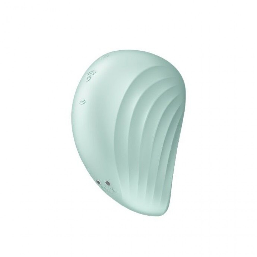 Вибраторы вакуумные - Вакуумный клиторальный стимулятор с вибрацией Satisfyer Pearl Diver Mint 2