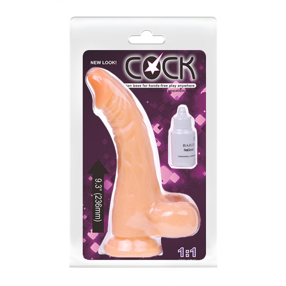 Вибратор - Вибратор на присоске BAILE - COCK 9,3'' BW-008070A 1