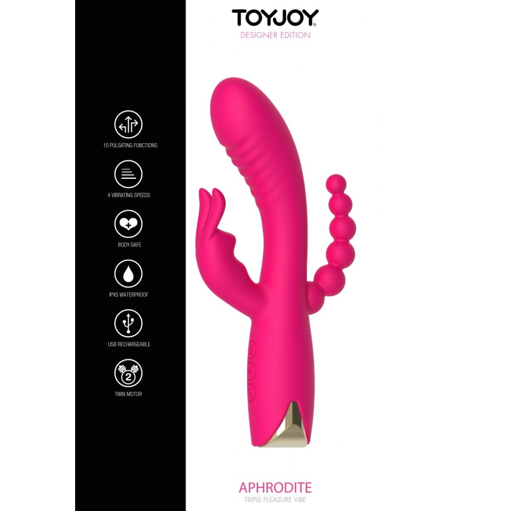 Секс игрушки - Вибратор-кролик Aphrodite Triple Vibrator Toy Joy 1