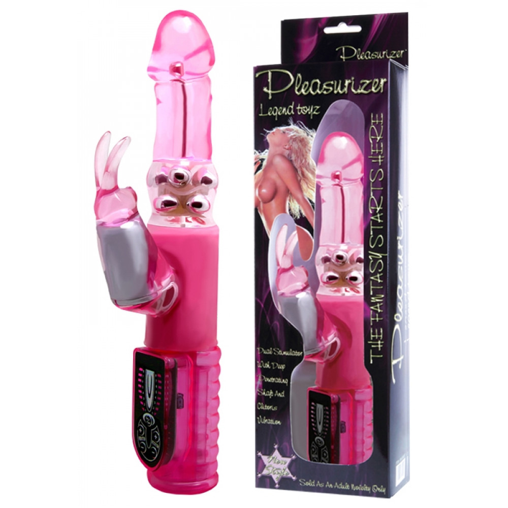 Вибратор - Вибратор с стимулятором клитора и функцией ротации BAILE - Pleasurizer Legend toyz, 8 vibration functions 8 rotation functions, BW-043005