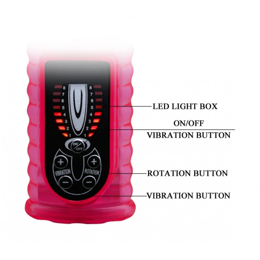 Вибратор - Вибратор с стимулятором клитора и функцией ротации BAILE - Pleasurizer Legend toyz, 8 vibration functions 8 rotation functions, BW-043005 3