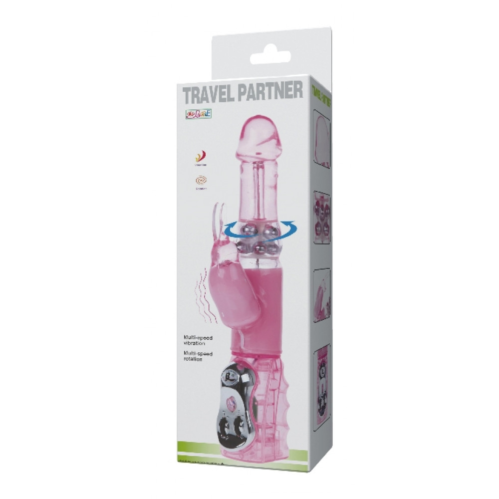 Вибратор - Вибратор с стимулятором клитора и функцией ротации BAILE - TRAVEL PARTNER Purple, BW-020236R 1