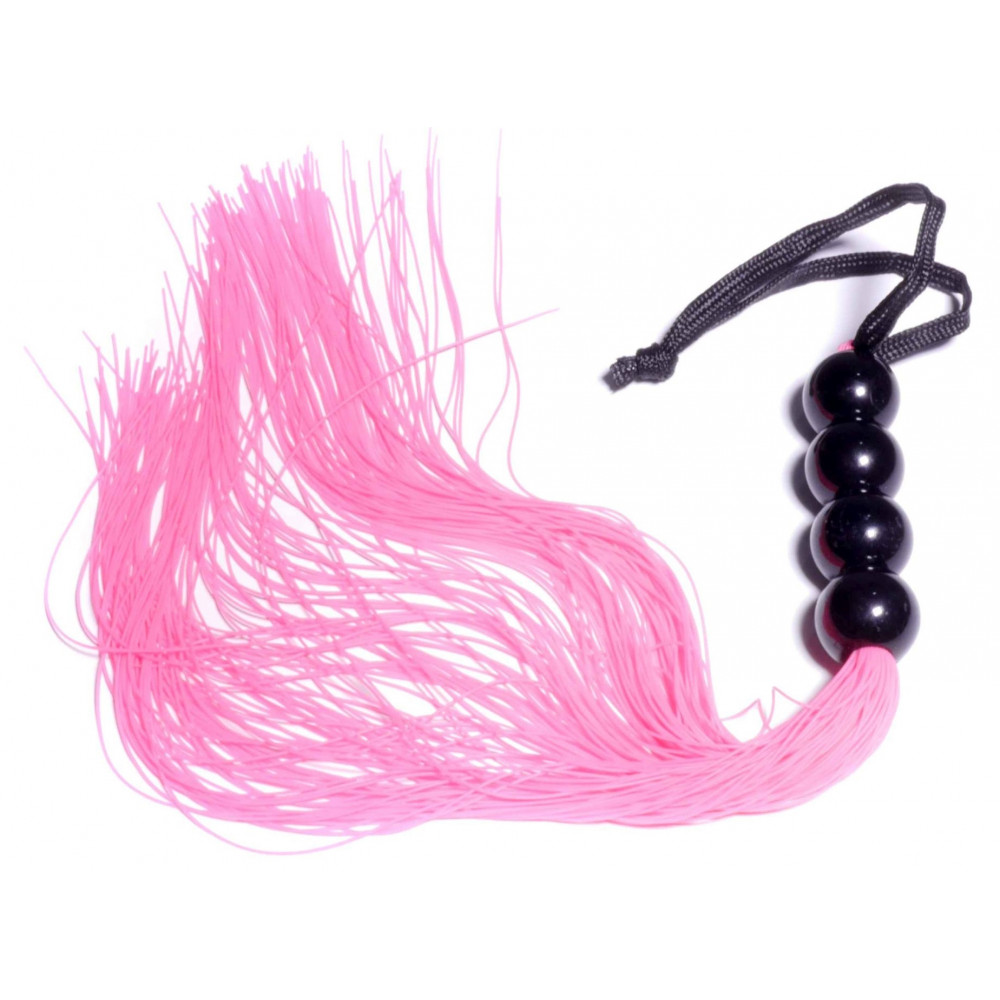 Электростимуляторы - Силиконовый флогер ( длина 37 см ) Fetish Boss Series - Silicone Whip Pink 14