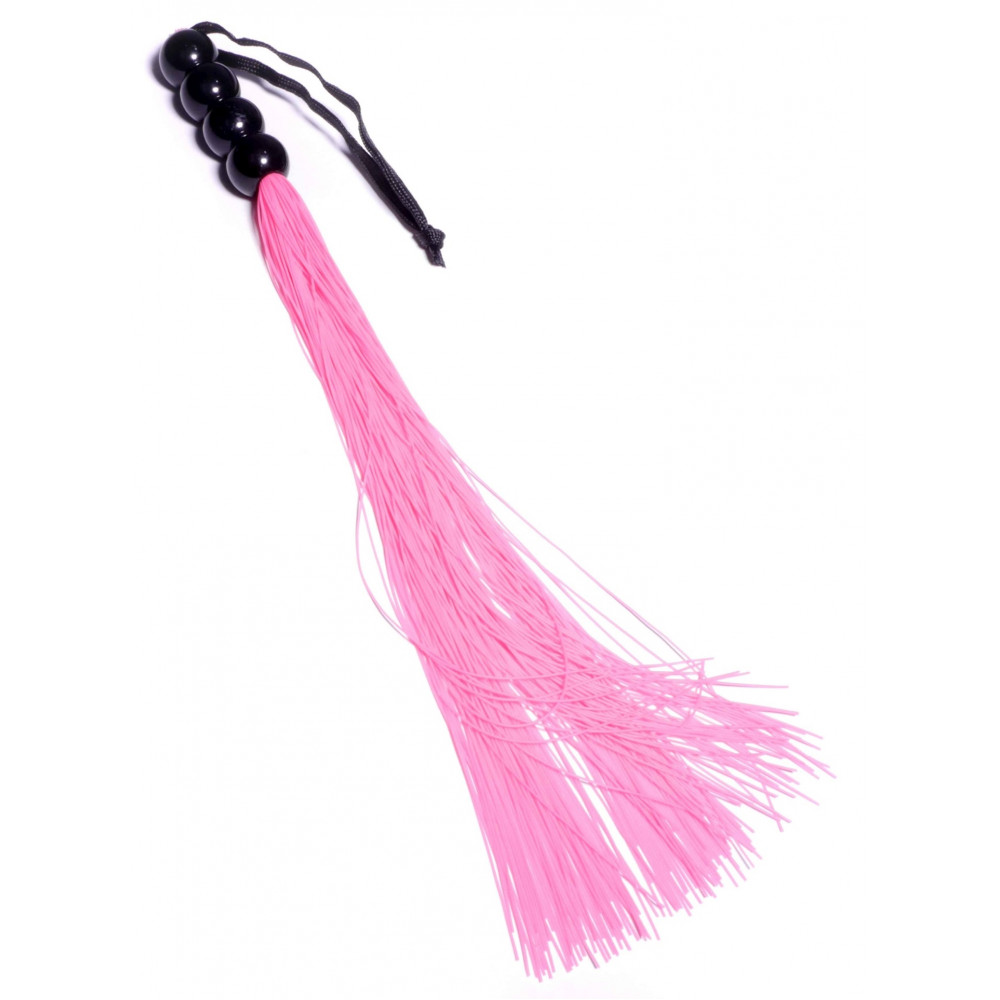 Электростимуляторы - Силиконовый флогер ( длина 37 см ) Fetish Boss Series - Silicone Whip Pink 14