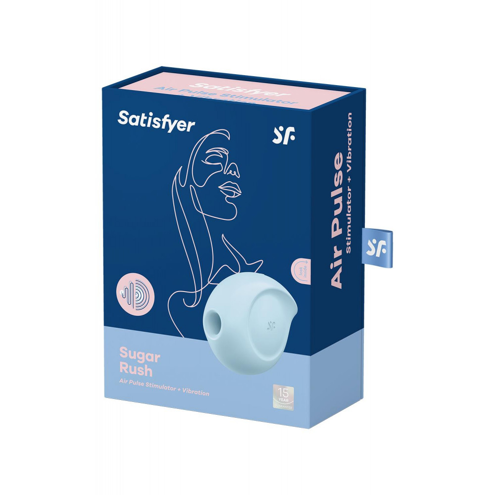Вибратор - Вакуумный клиторальный стимулятор 2 в 1 Satisfyer Sugar Rush Blue 3