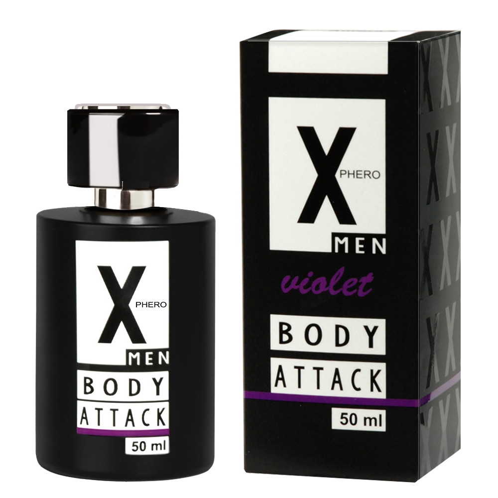  - Духи с феромонами для мужчин X phero Men Violet Body Attack, 50 ml