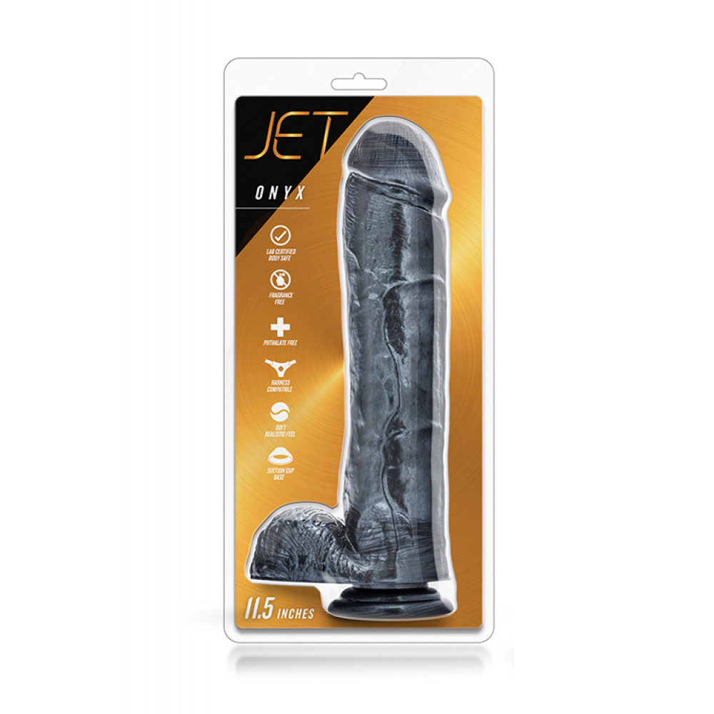Фаллоимитаторы реалистичные - Фаллоимитатор JET ONYX CARBON METALLIC BLACK 2