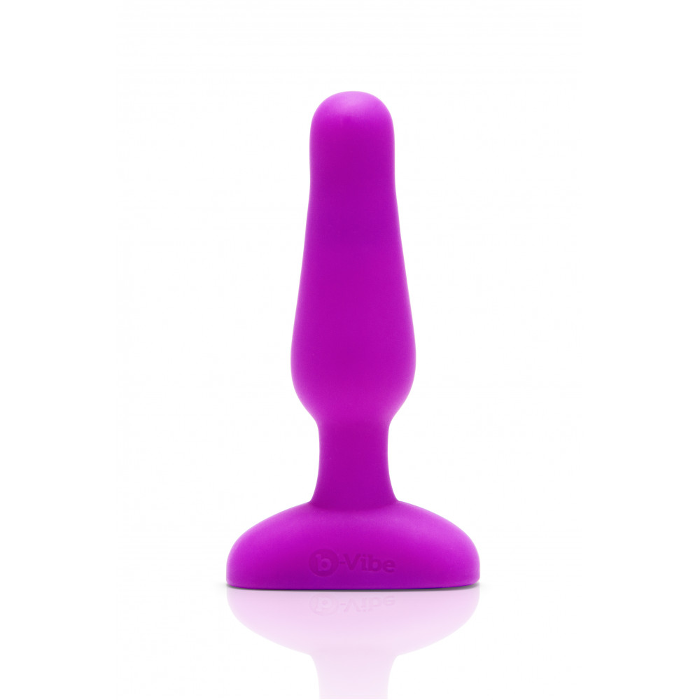Секс игрушки - Анальная пробка с вибрацией b-Vibe Novice Plug Fuchsia, розовая 10