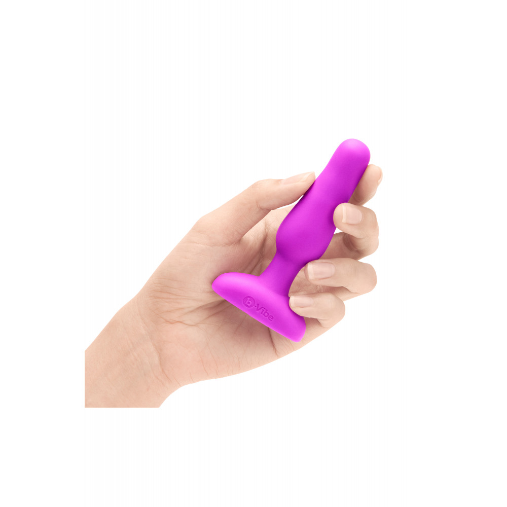 Секс игрушки - Анальная пробка с вибрацией b-Vibe Novice Plug Fuchsia, розовая 8