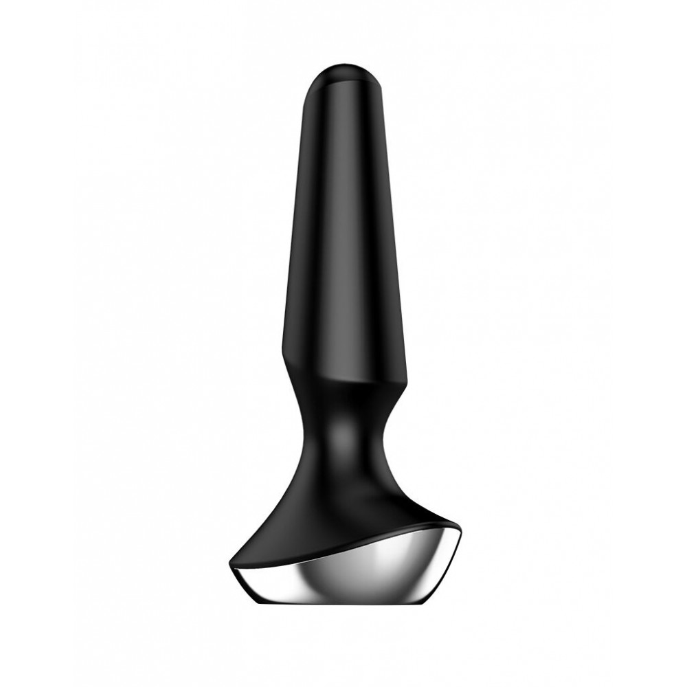 Анальные пробки с вибрацией - Анальная смарт-вибропробка Satisfyer Plug-ilicious 2 Black