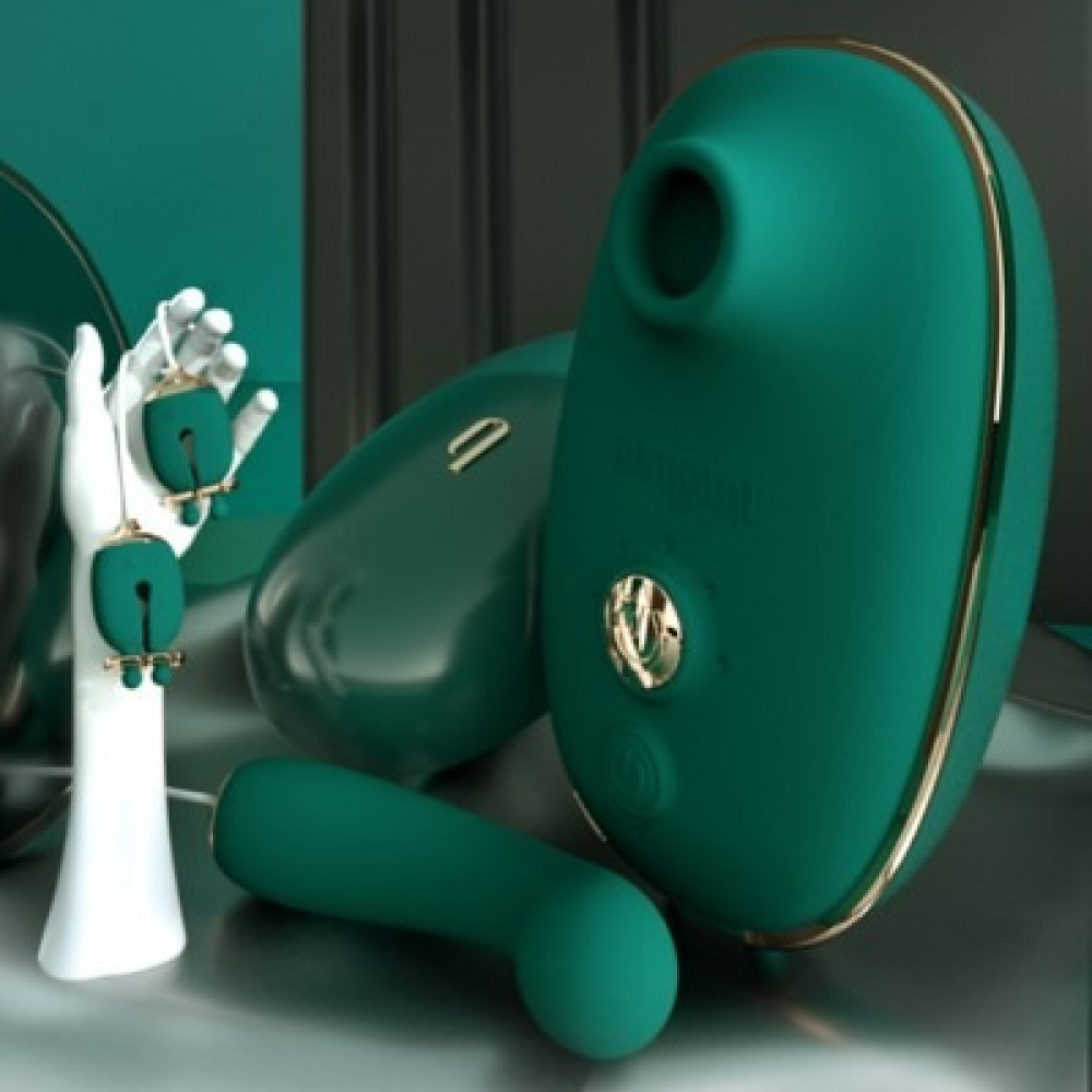 Секс игрушки - Анальный плаг с вибрацией Qingnan No.8 Mini Vibrating Anal Beads Green 3