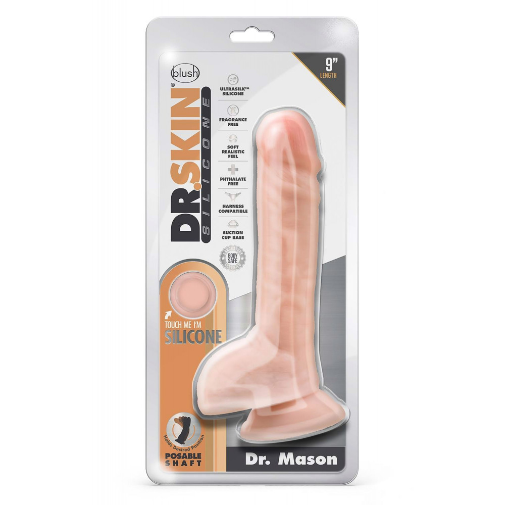 Секс игрушки - Фаллоимитатор DR. SKIN SILICONE DR. MASON 22,8 см 1