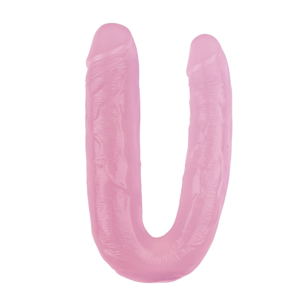 Секс игрушки - Фаллоимитатор двухсторонний Chisa Hi-Rubber, розовый 22,5 см / 4,5 см; 22,5 см / 3,7 см 1