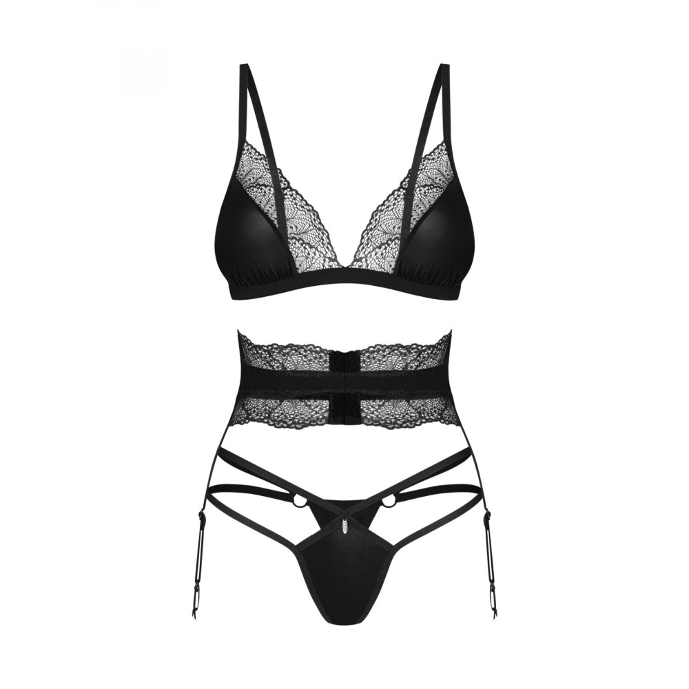 Эротические комплекты - Комплект Obsessive Lobellis 3-pcs set M/L 2
