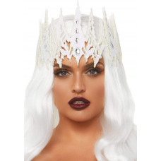 Корона с кристаллами Glitter Die Cut Jeweled Crown от Leg Avenue, белая