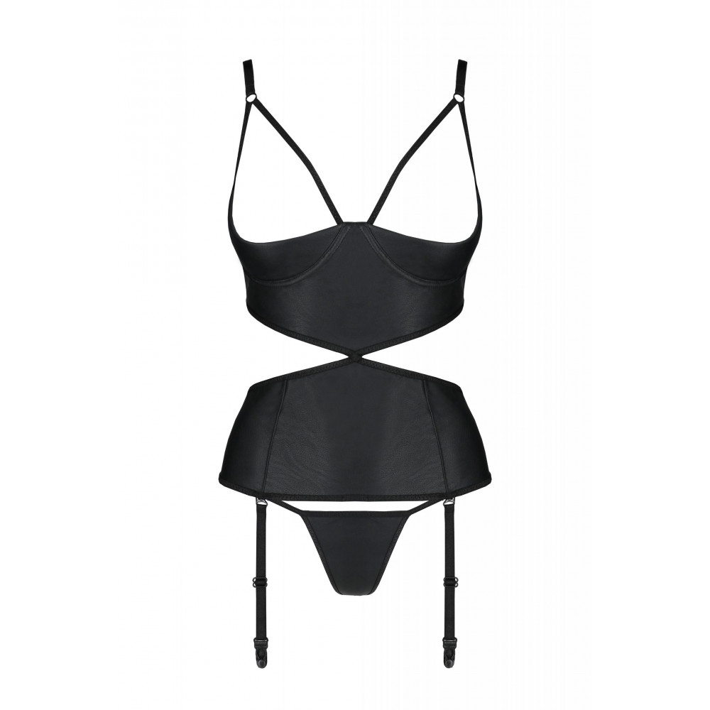 Эротическое белье - Корсет с открытым бюстом JANNIES CORSET black S/M - Passion 2