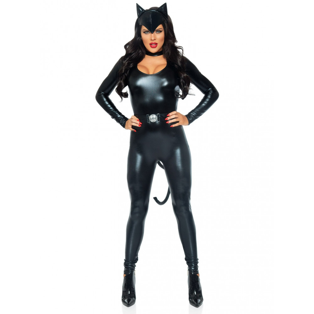 Эротические костюмы - Костюм кошки Leg Avenue Frisky Feline Costume, Small 3