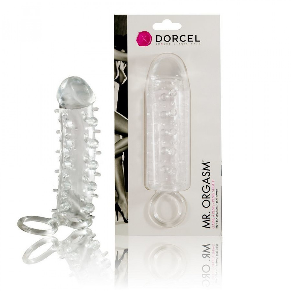 Насадки на член - Насадка на член Dorcel Mr. Orgasm с кольцом для мошонки, ультрастимулирующий рельеф 1