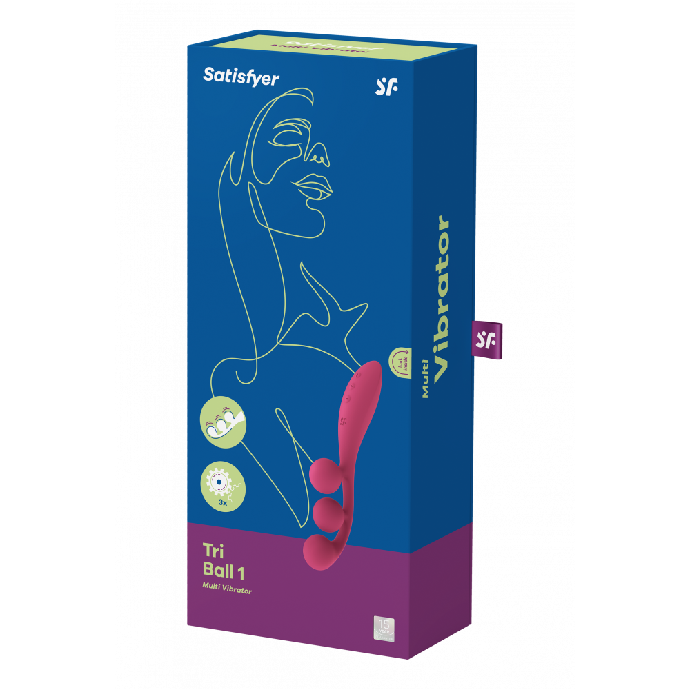 Вибратор - Мультивибратор SATISFYER TRI BALL 1 RED 2