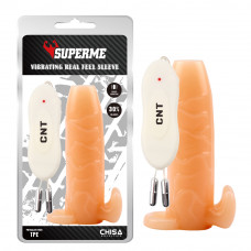 Насадка на член Chisa SuperMe Vibrating Real Feel Sleeve с вибрацией