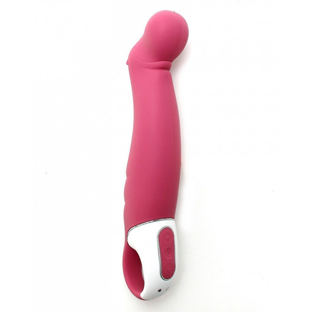 Стимулятор точки G - Мощный вибратор Satisfyer Vibes Petting Hippo с гибким стволом, литой силикон, 12 режимов работы