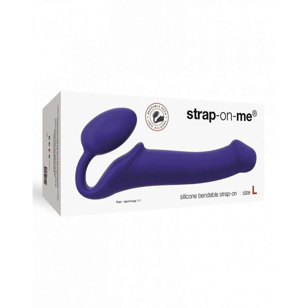 Страпоны безремневые - Безремневой страпон Strap-On-Me Violet L, полностью регулируемый, диаметр 3,7см 3