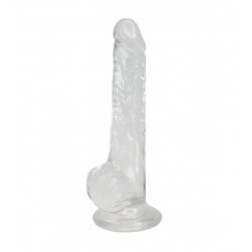 Прозрачный фаллоимитатор Alive Jelly Dildo Lusty, ТПЕ, присоска, диаметр 3,2см, длина 18см