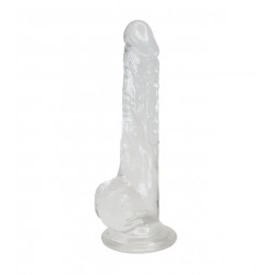 Прозрачный фаллоимитатор Alive Jelly Dildo Lusty, ТПЕ, присоска, диаметр 3,2см, длина 18см