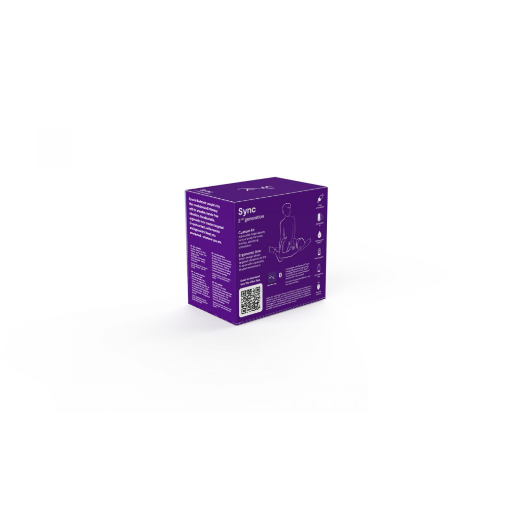 Вибраторы для пар - Смарт-вибратор для пар We-Vibe Sync 2 Purple, 10 виброрежимов, пульт ДУ 3