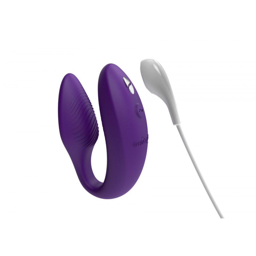 Вибраторы для пар - Смарт-вибратор для пар We-Vibe Sync 2 Purple, 10 виброрежимов, пульт ДУ 7