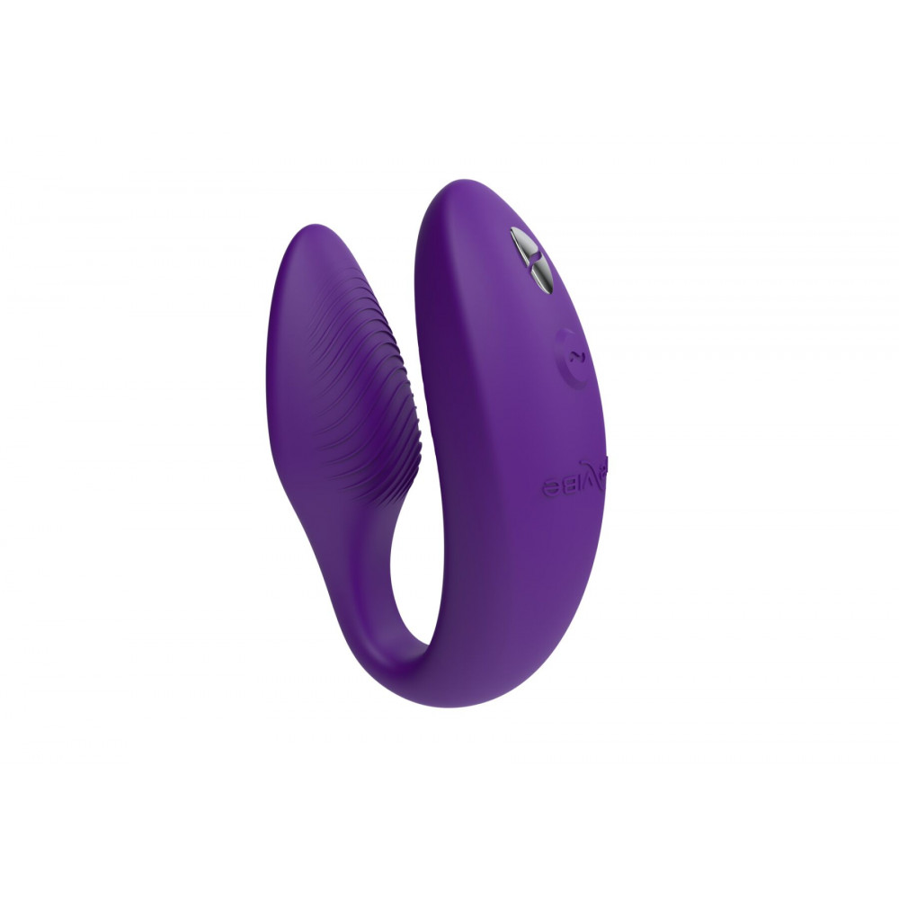 Вибраторы для пар - Смарт-вибратор для пар We-Vibe Sync 2 Purple, 10 виброрежимов, пульт ДУ 8