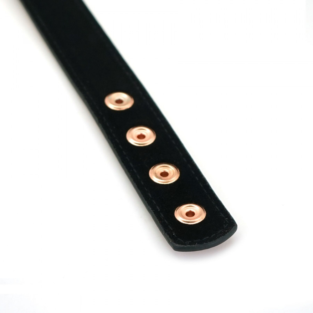 Ошейники, поводки - Ошейник с зажимами для сосков Liebe Seele Rose Gold Memory Collar with Nipple Clamps 6